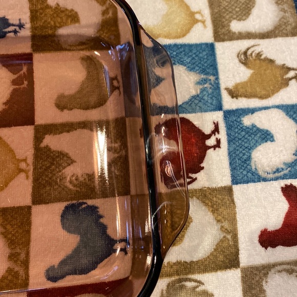 Vintage 3-Quart Oblong Cranberry Glass Pyrex Baker - Picture 11 of 15